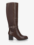 Bottes élastiquées à talon - Marron - 1
