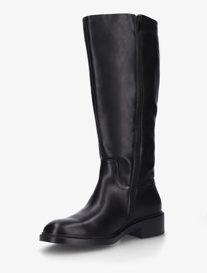 Bottes cavalières en simili - Noir - 3