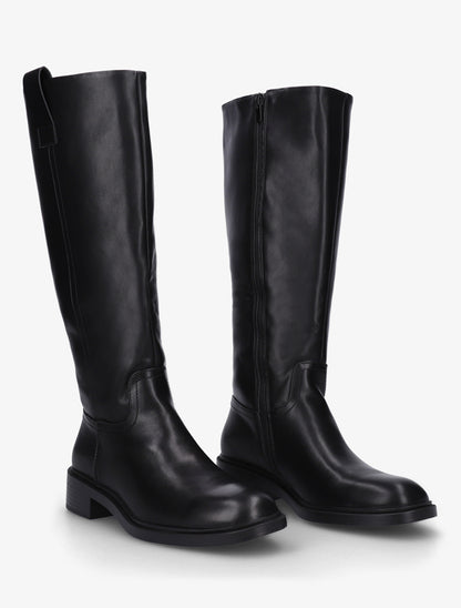 Bottes cavalières en simili - Noir - 4
