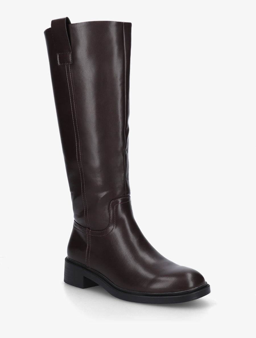 Bottes cavalières en simili - Marron - 2
