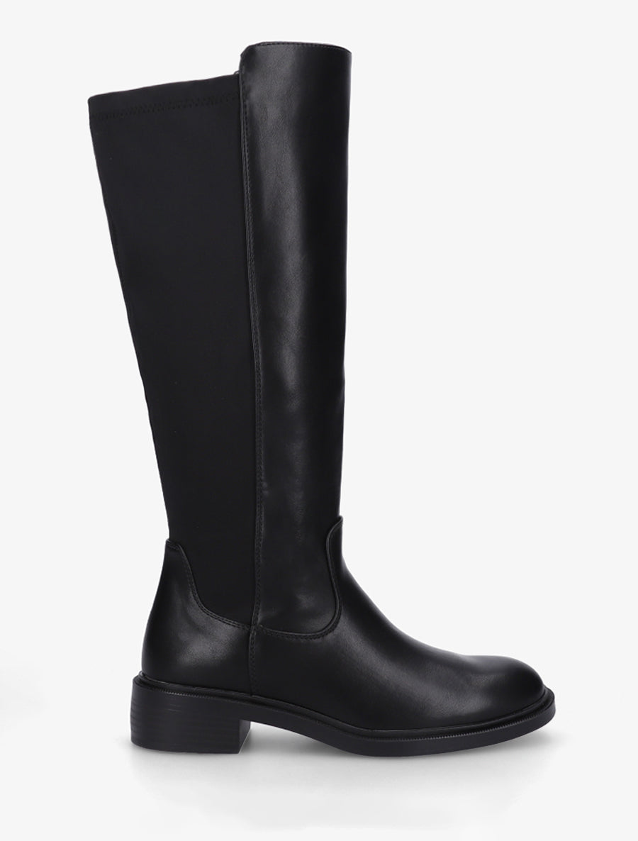 Bottes bimatière unies - Noir - 1