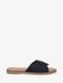 Mules plates style corde - Noir - 1