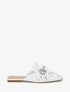 Mules effet paille à boucle fantaisie - Blanc - 5