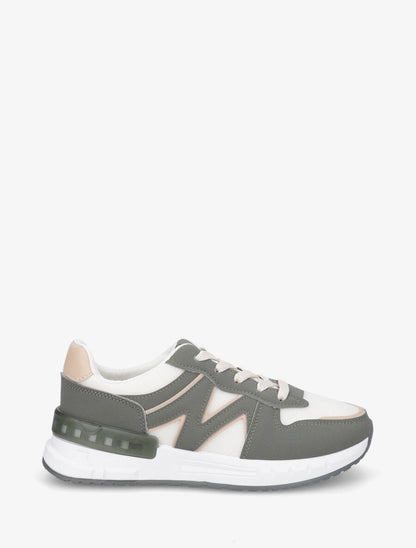 Baskets en toile et simili - Kaki - 5