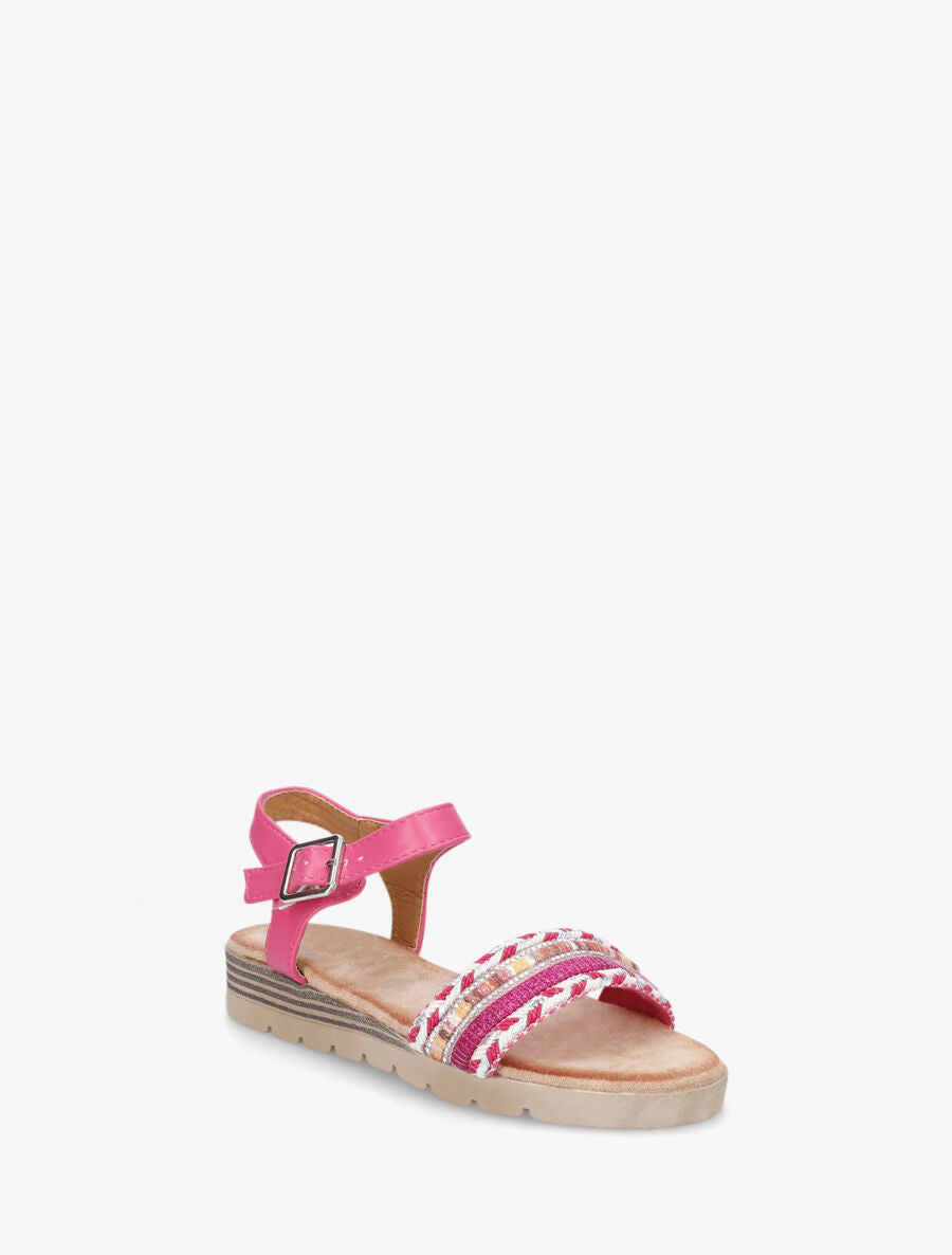 Nu-pieds bride fantaisie irisée - Fuchsia - 2
