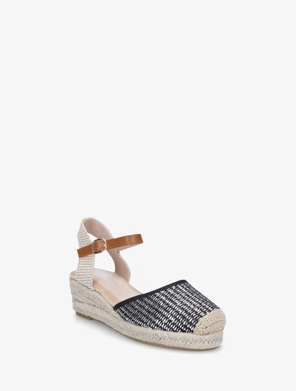 Espadrilles mi-hautes en raphia - Noir - 2