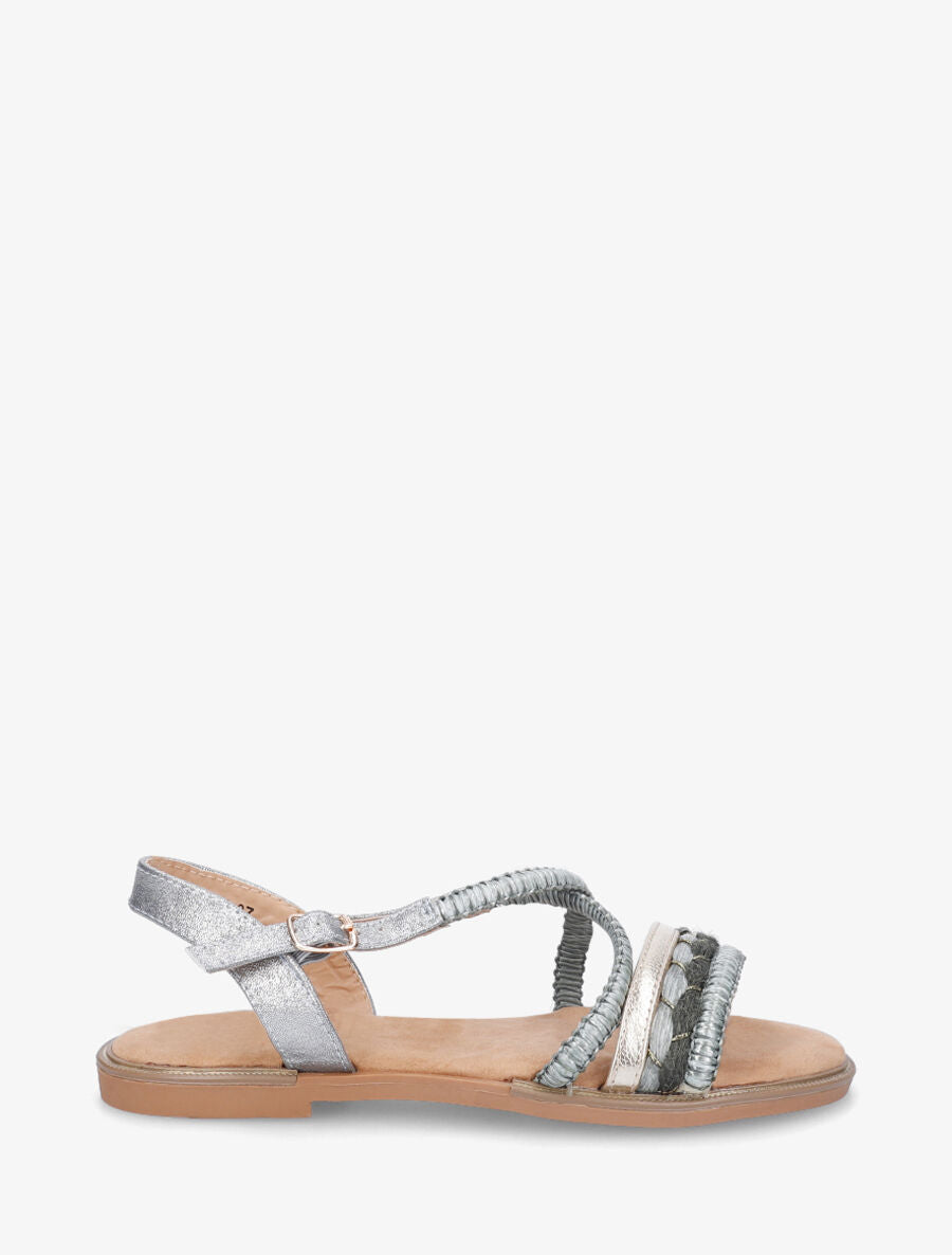 Nu-pieds à brides fantaisies - Bleu pâle - 5