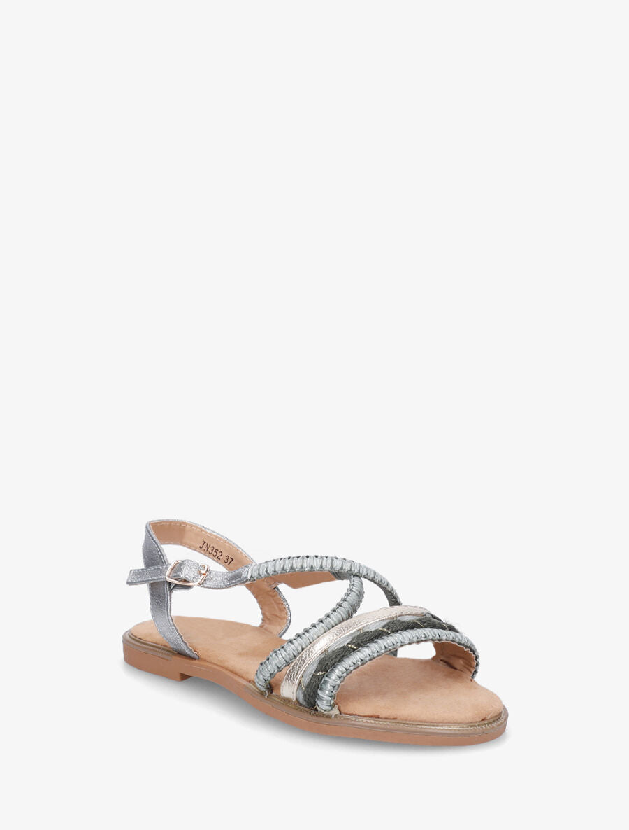 Nu-pieds à brides fantaisies - Bleu pâle - 2