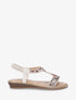 Nu-pieds élastiquées à strass - Beige - 1