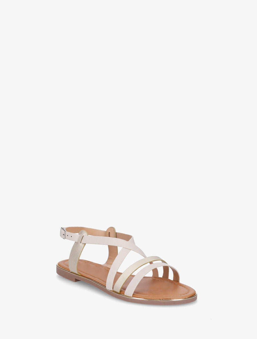 Nu-pieds croisés irisés - Beige - 2