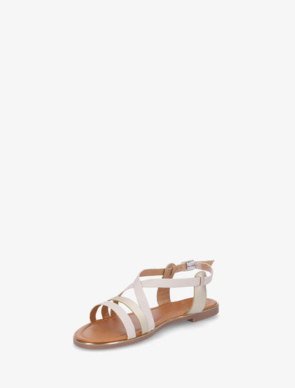 Nu-pieds croisés irisés - Beige - 3