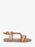 Nu-pieds croisés irisés - Camel - 5