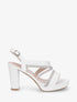 Sandales à plateforme et strass - Blanc - 1