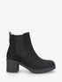 Bottines en suédine à talon - Noir - 5