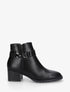 Bottines en simili à talon et boucle - Noir - 5
