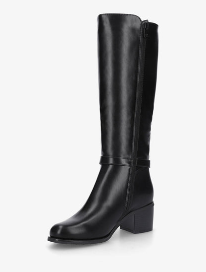 Bottes en simili à talon - Noir - 3