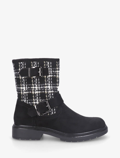Bottines effet tweed - Noir - 1