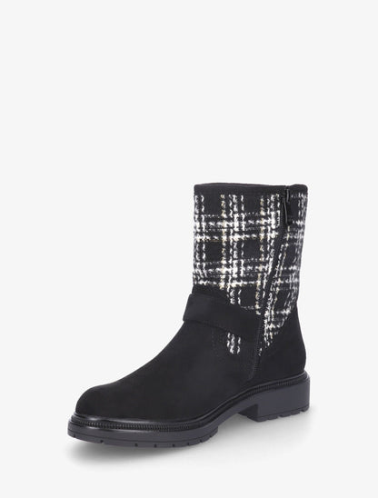 Bottines effet tweed - Noir - 3