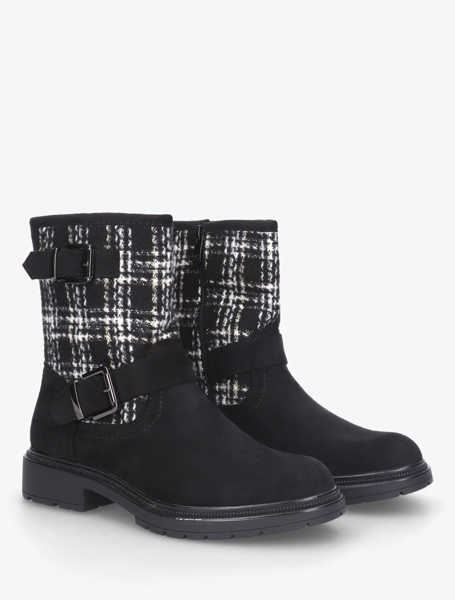 Bottines effet tweed - Noir - 4