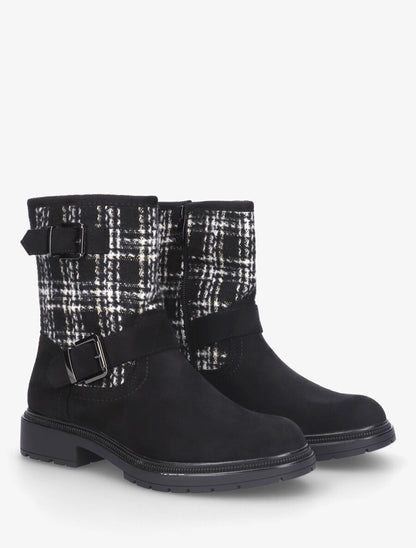 Bottines effet tweed - Noir - 4