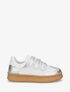 Sneakers bicolore à scratch - Argent - 5
