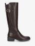 Bottes unies élastiquées à talon - Marron - 5