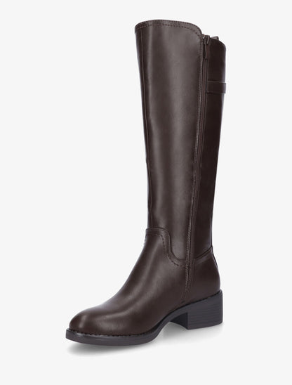 Bottes unies élastiquées à talon - Marron - 3