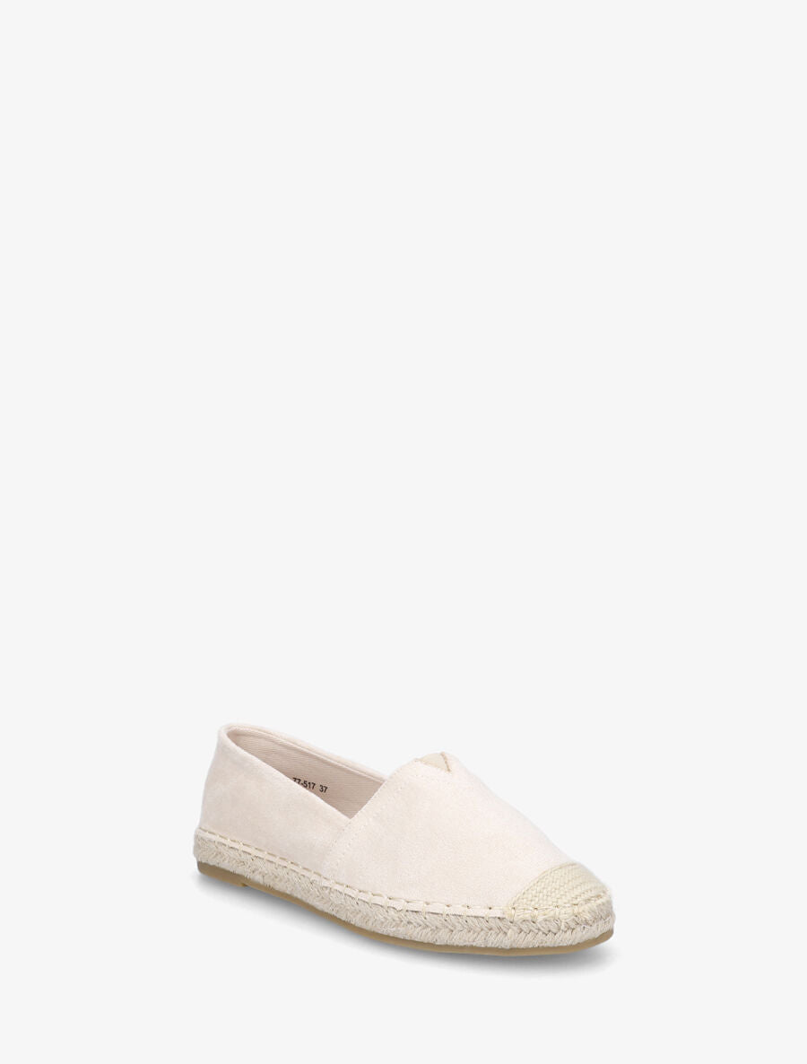 Espadrilles unies en suédine - Beige - 2