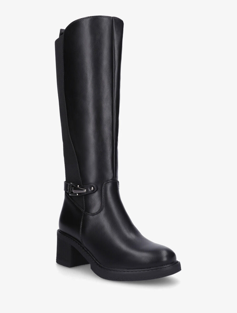 Bottes élastiquées à talon - Noir - 2