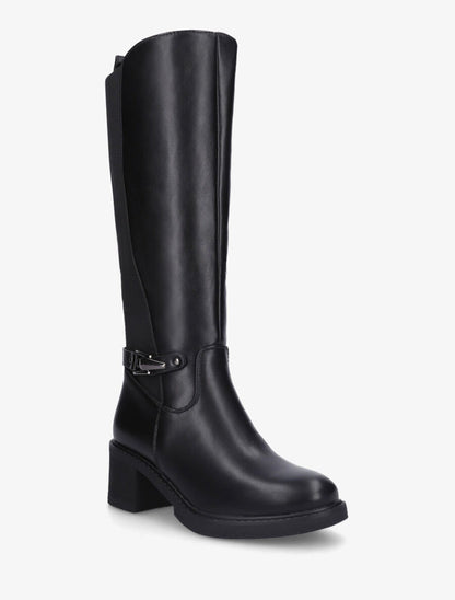 Bottes élastiquées à talon - Noir - 2