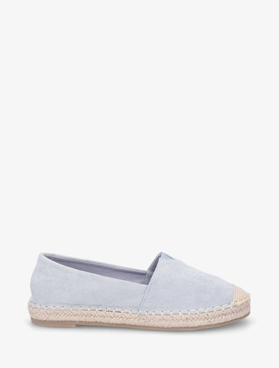 Espadrilles unies en suédine - Bleu - 1