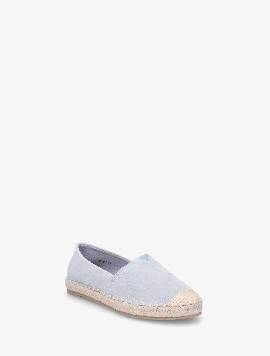 Espadrilles unies en suédine - Bleu - 2