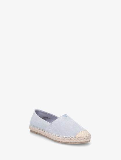 Espadrilles unies en suédine - Bleu - 2
