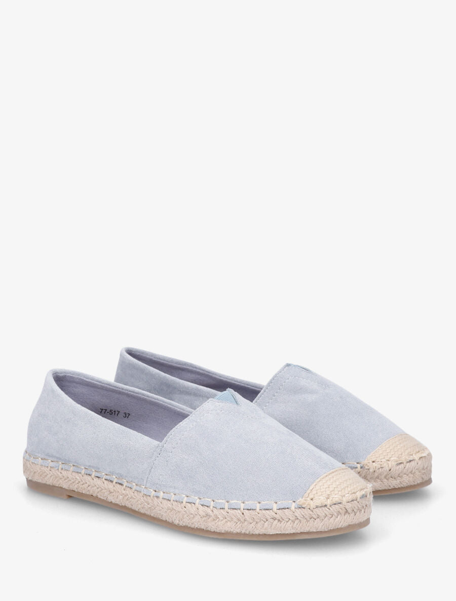 Espadrilles unies en suédine - Bleu - 4