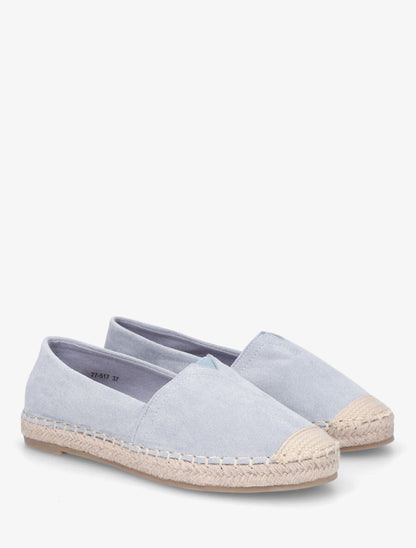 Espadrilles unies en suédine - Bleu - 4