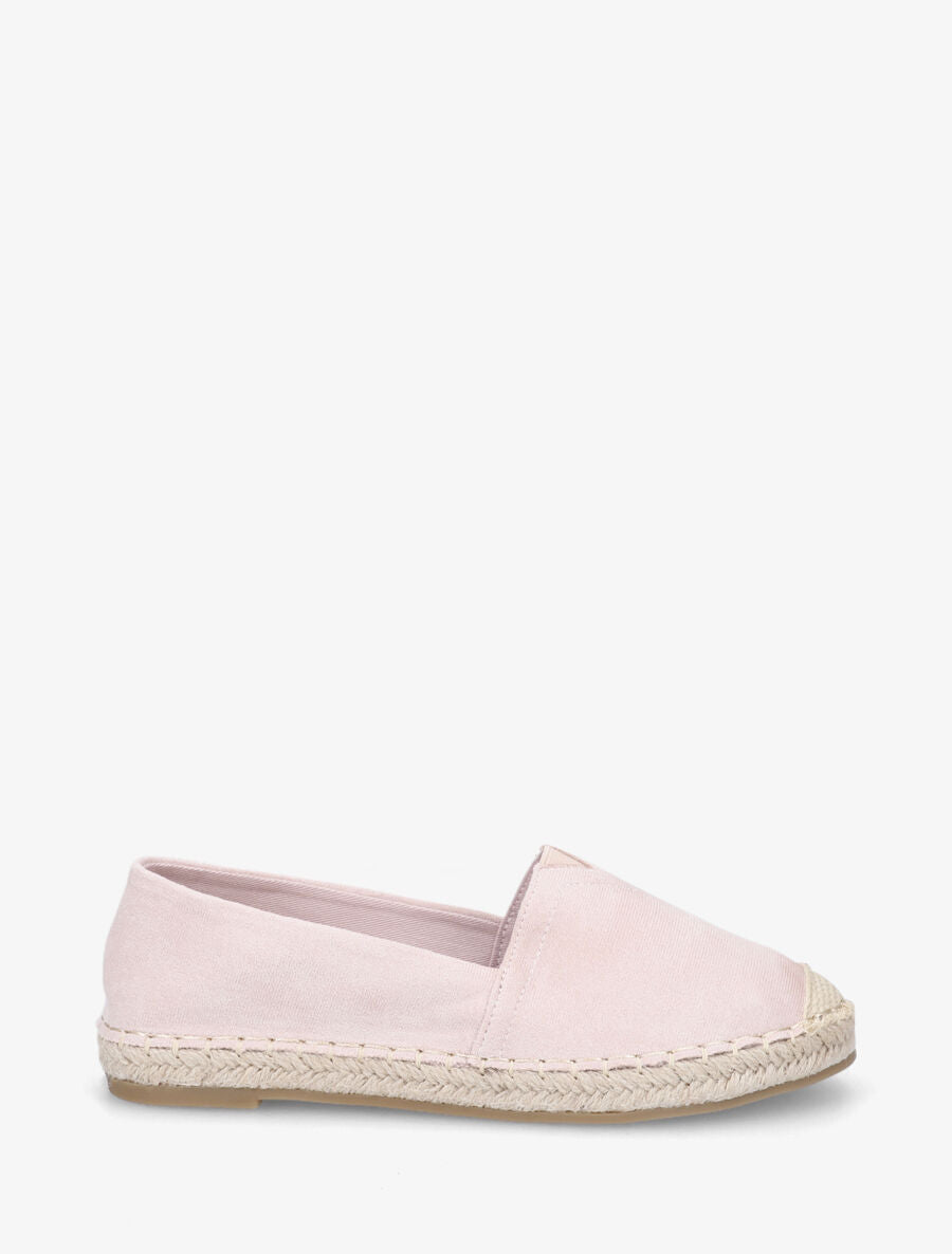 Espadrilles unies en suédine - Rose - 1