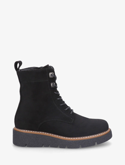 Bottines montantes en suédine - Noir - 1