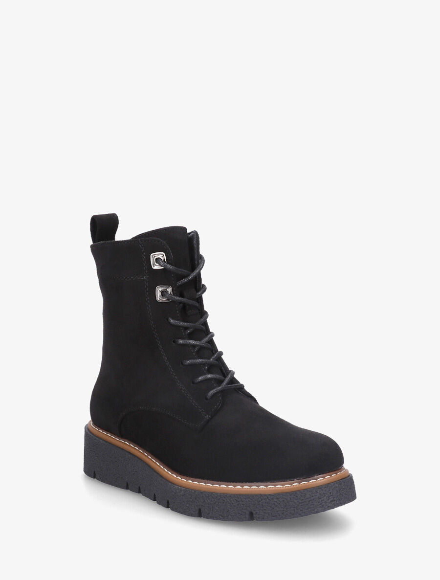 Bottines montantes en suédine - Noir - 2