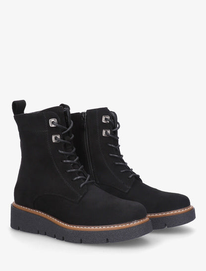 Bottines montantes en suédine - Noir - 4