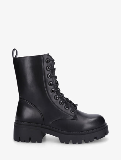 Bottines en simili style rangers - Noir - 1