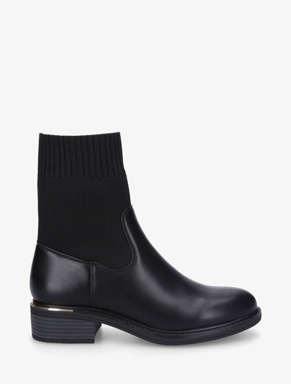 Bottines style chaussettes à détail métallique - Noir - 1