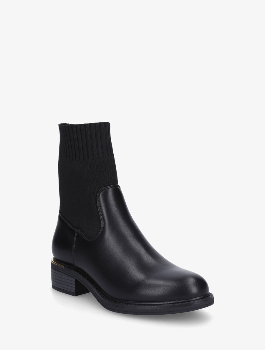 Bottines style chaussettes à détail métallique - Noir - 2