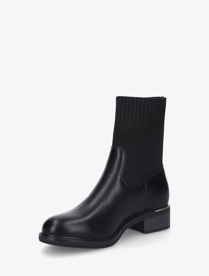 Bottines style chaussettes à détail métallique - Noir - 3