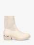 Bottines style chaussettes à détail métallique - Beige - 5