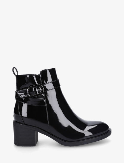 Bottines vernies à talon - Noir - 1