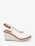 Sandales compensées à semelle style osier - Blanc - 1