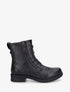 Bottines en simili à contrefort effet python - Noir - 5