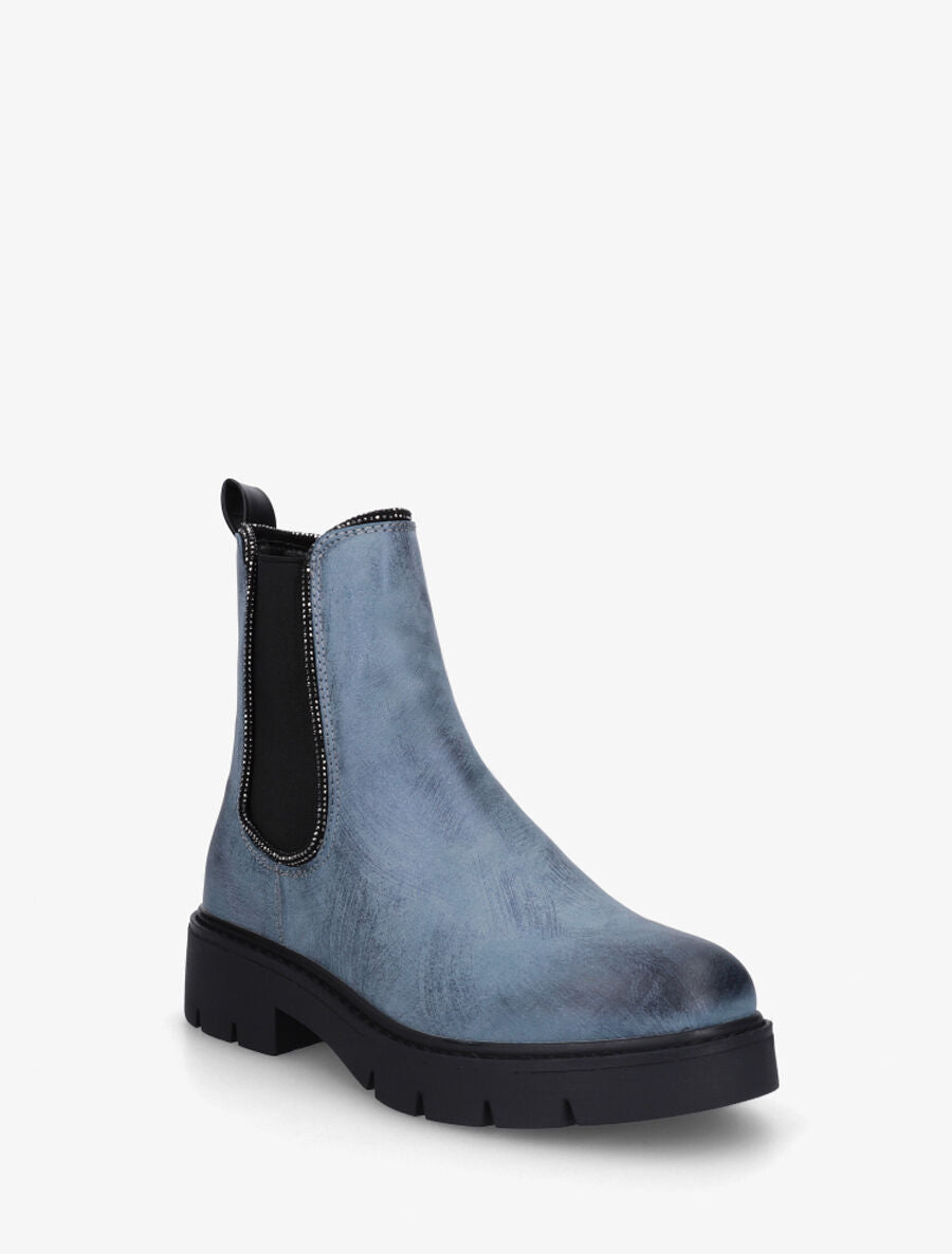 Chelsea boots à détail strass - Bleu - 2