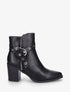 Bottines en simili à talon - Noir - 1