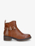 Bottines unies à contrefort python - Camel - 5